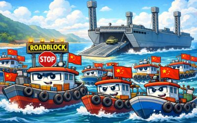 China Tests Amphibious Barges and “Floating Barriers”